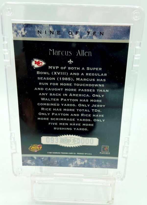 1997 Donruss Legends Marcus Allen #9 (2 1997 Donruss Legends Marcus Allen #9 (2