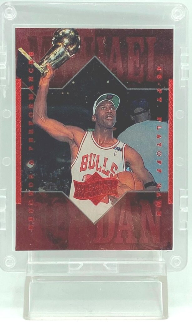 dormir Agarrar vacío Vintage 1999 Upper Deck Athlete Of The Century Michael Jordan Card #44  Records & Performances ("46-Points Playoff Game") Team: Chicago  Bulls-Jersey #23 With Card Protector Case "Rare-Vintage" (1999) » Now And  Then Collectibles