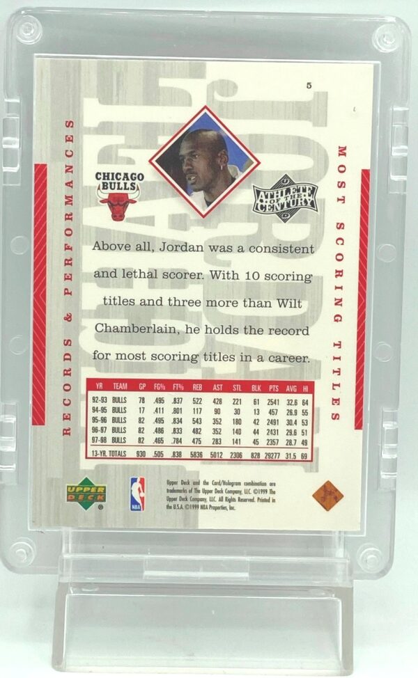 1999 Upper Deck Michael Jordan #5 (2)