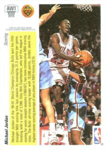 1991 UD Score-Back Michael Jordan #AW1(3)