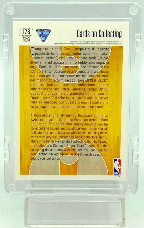 1992 UD Bulls Michael Jordan Italian #178 (2)