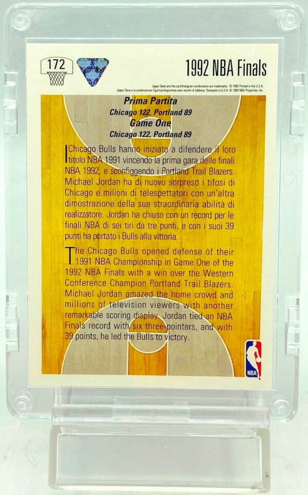 1992 UD Finals-1`Michael Jordan Italian #172 (2) 1992 UD Finals-1`Michael Jordan Italian #172 (2)