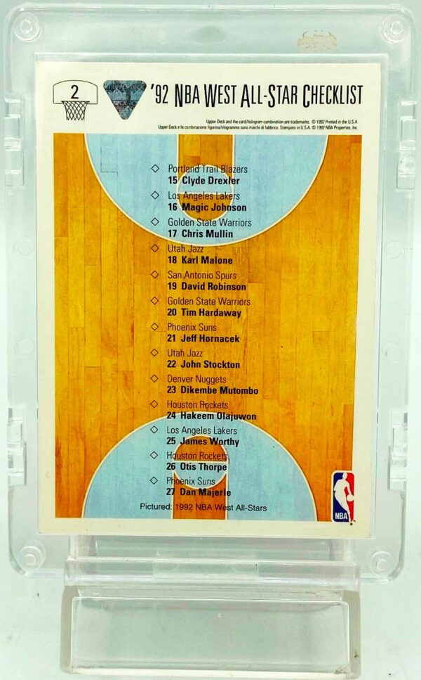 1992 UD West Magic Johnson Checklist #2 (2)
