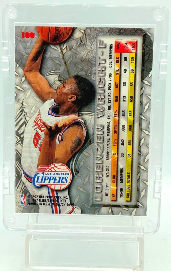 1996 Fleer ROOKIE Lorenzen Wright RC #180 (2)