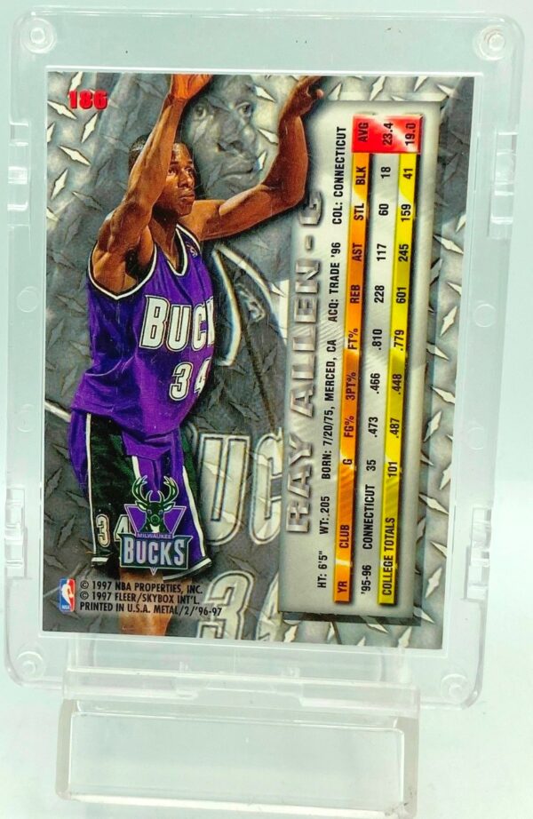 1996 Fleer ROOKIE Ray Allen RC #186 (2) 1996 Fleer ROOKIE Ray Allen RC #186 (2)