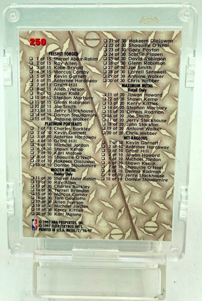 1996 Metal Checklist #250 (2)