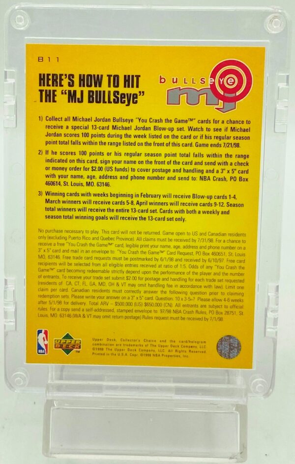 1998 CC Bullseye Michael Jordan B-11 (12) 1998 CC Bullseye Michael Jordan B-11 (12)