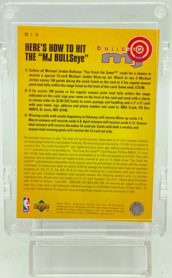 1998 CC Bullseye Michael Jordan B-15 (2)