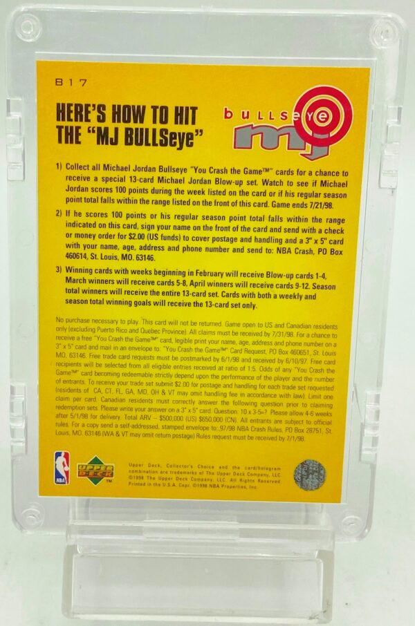 1998 CC Bullseye Michael Jordan B-17 (2)