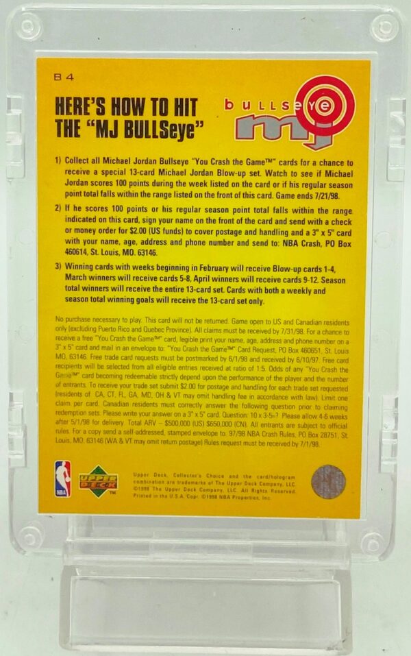 1998 CC Bullseye Michael Jordan B-4 (2)