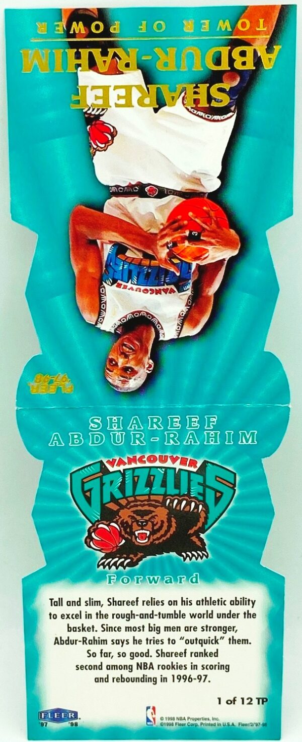 1998 Fleer Shareef Abdur-Rahim Card #1 TP (3)