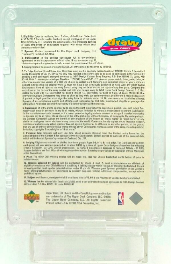 1998 UD Draw Your Own Card Michael Jordan (2)
