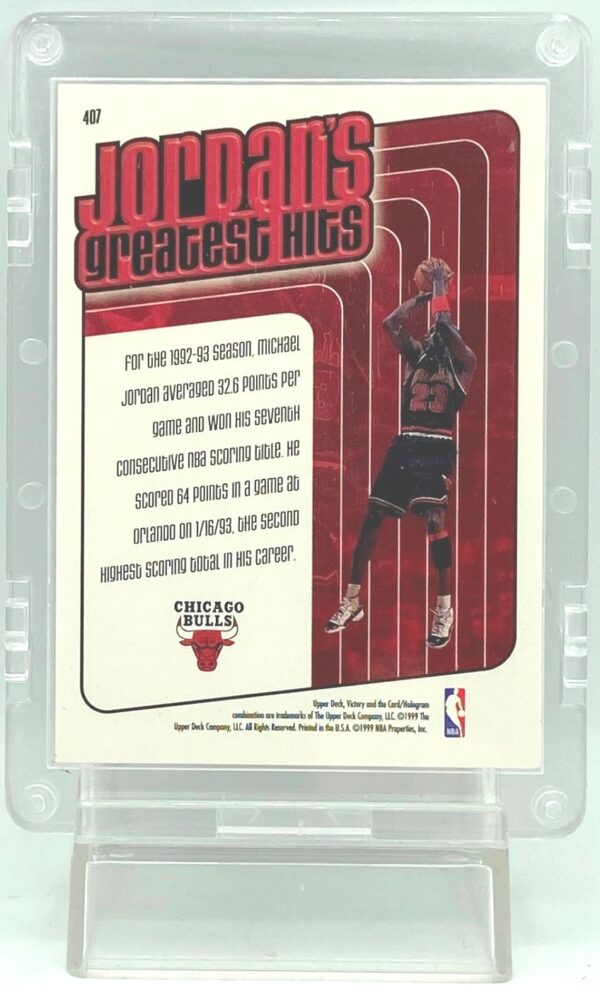 1999 UD Victory Michael Jordan (GH) #407 (2)