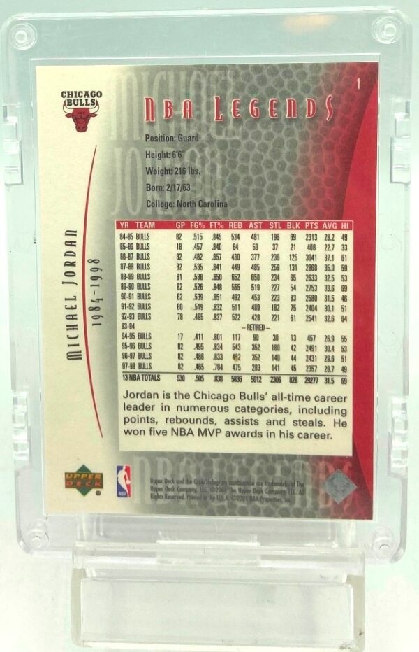 2001 UD NBA Legends Michael Jordan #1 (2) 2001 UD NBA Legends Michael Jordan #1 (2)