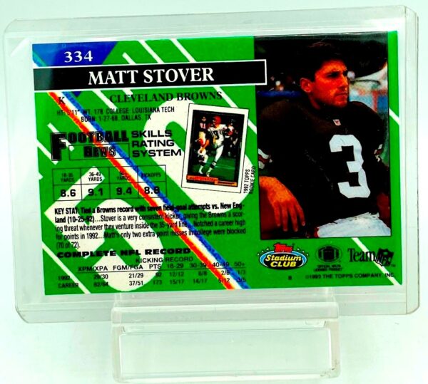 1993 Topps SC 1st Day Matt Stover #334 (3) 1993 Topps SC 1st Day Matt Stover #334 (3)
