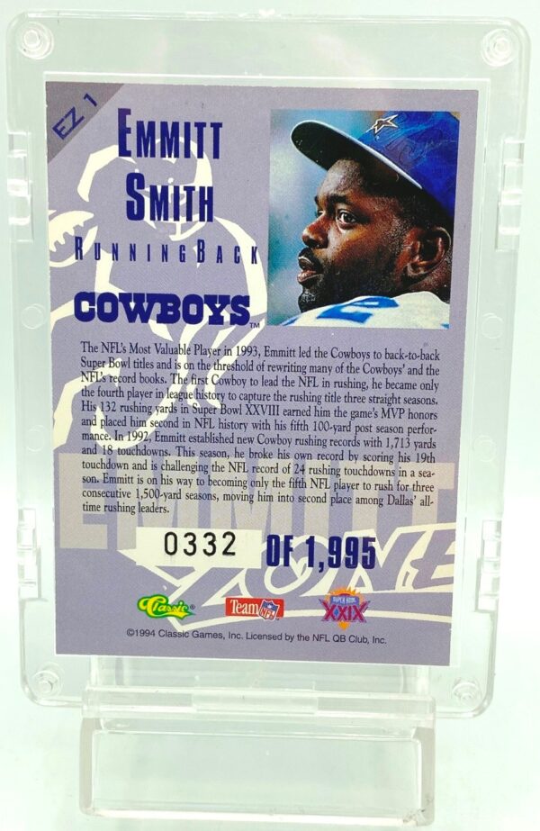 1994 Classic NFL Exp Emmitt Smith #EZ 1 (3)