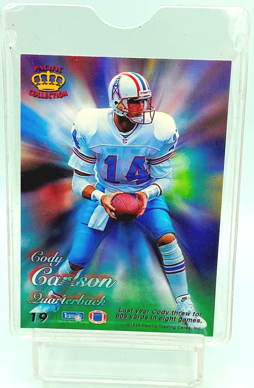Vintage 1994 Pacific Crown Collection NFL Cody Carlson 19 "Team