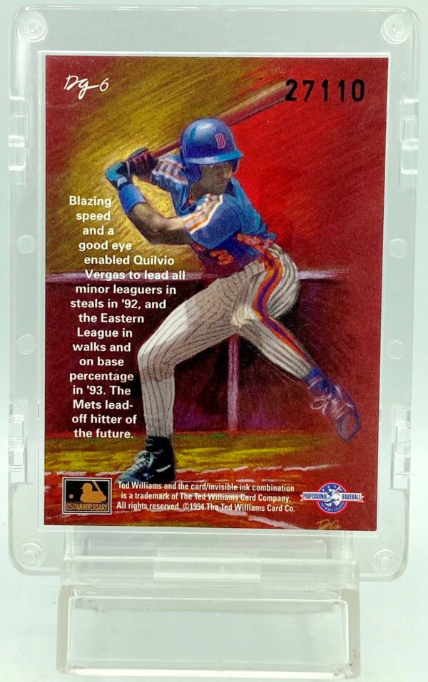 1994 Ted Williams MLB Quilvio Vergas #DG6 (B)