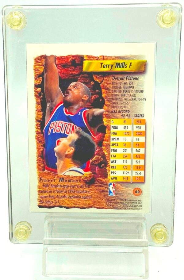 1994 Topps Moments Refractor Terry Mills 60 (2)
