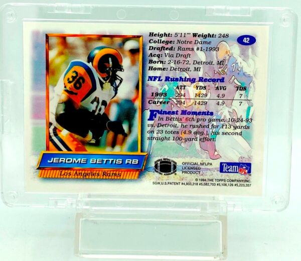 1994 Topps Rookie Star Jerome Bettis RC #42 (2)