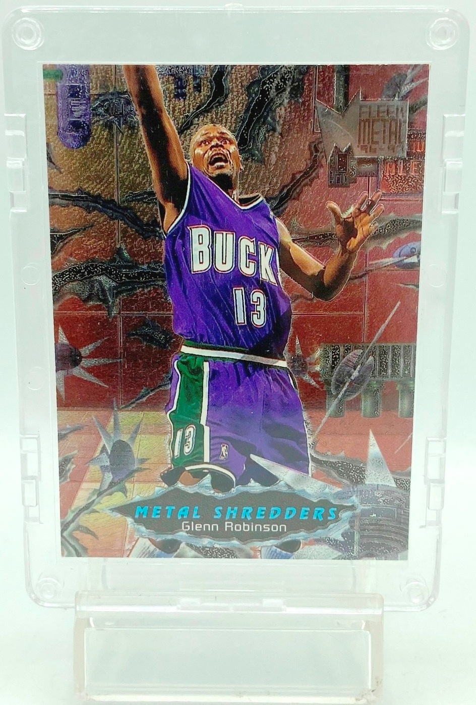 Vintage 199697 Fleer Metal Shredders Glenn Robinson Card 245 ("Bucks