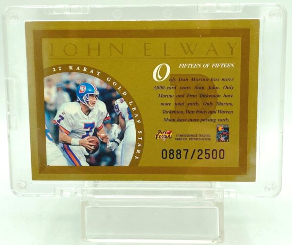 1996 Leaf LE 22k Gold John Elway #15 (3)