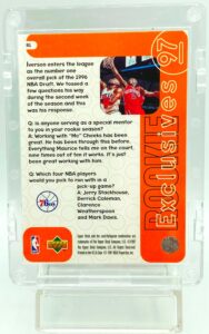 1997 UD Rookie Exclusive Allen Iverson #R1 (2)