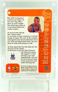 1997 UD Rookie Exclusive Ray Allen #R7 (2)