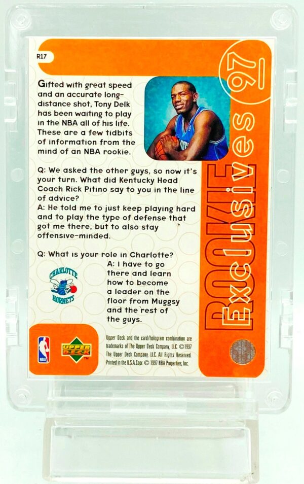 1997 UD Rookie Exclusive Tony Delk #R17 (2)