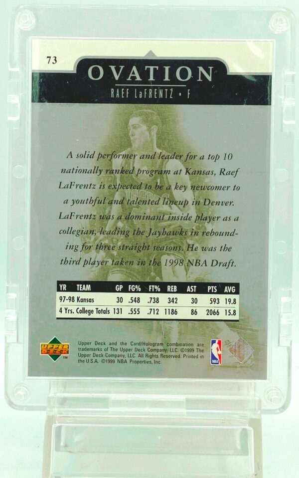 1998 Ovation Silver Raef LaFrentz RC #73 (2)