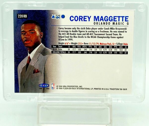 1999 Fleer RB Rookie Corey Maggette #220R (2)