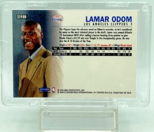 1999 Fleer RB Rookie Lamar Odom #219RB (2)