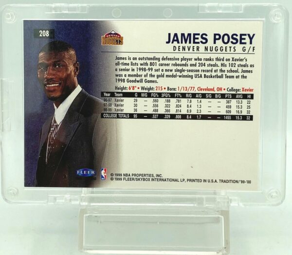 1999 Fleer Rookie James Posey #208 (2)