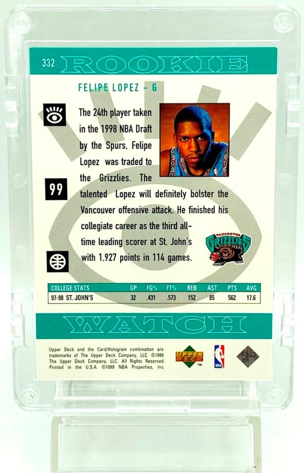 1999 UD Rookie Watch Felipe Lopez RC #332 (2)
