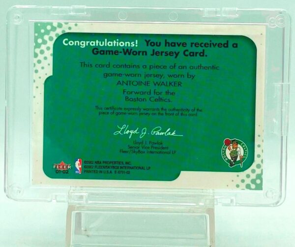 2001 Fleer Antoine Walker Game-Worn Jersey (2) 2001 Fleer Antoine Walker Game-Worn Jersey (2)