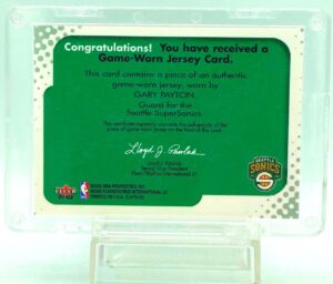 2001 Fleer Gary Payton Game-Worn Jersey (2)