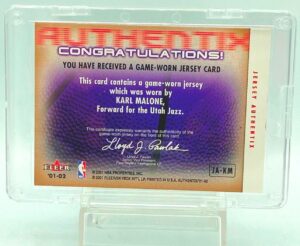 2001 Fleer Karl Malone Jersey Authentik (2)