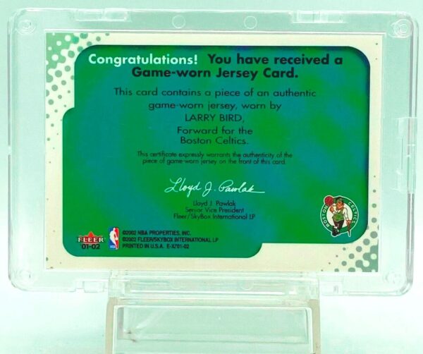 2001 Fleer Larry Bird Game-Worn Jersey (2) 2001 Fleer Larry Bird Game-Worn Jersey (2)