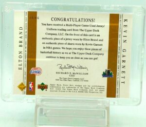 2002 UD Multi-Player Game Used Jersey #EB-KG (2)