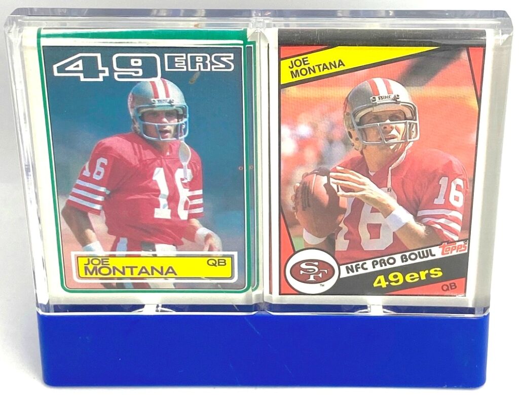 1983 & 1984 Topps Joe Montana Encased Set (2)