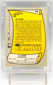 1988 Pacific Legends Al Dark #28 (5)