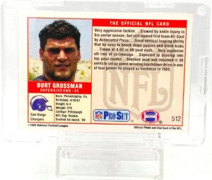 1989 Pro Set #1 Pick Burt Grossman RC #512 (2)