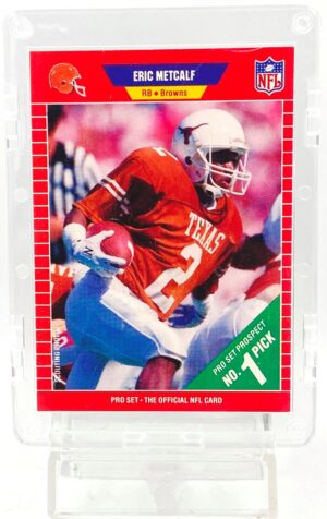 1989 Pro Set #1 Pick Eric Metcalf RC #489 (1)