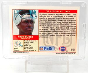 1989 Pro Set #1 Pick Louis Oliver RC #501 (2)