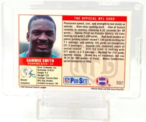 1989 Pro Set #1 Pick Sammie Smith RC #502 (2)