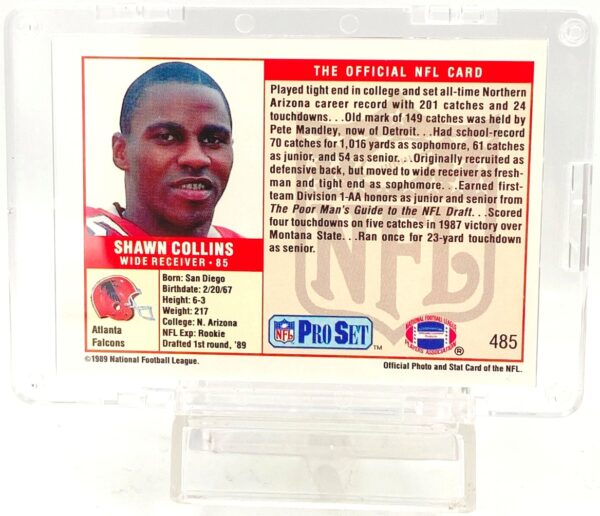 1989 Pro Set #1 Pick Shawn Collin RC #485 (2)