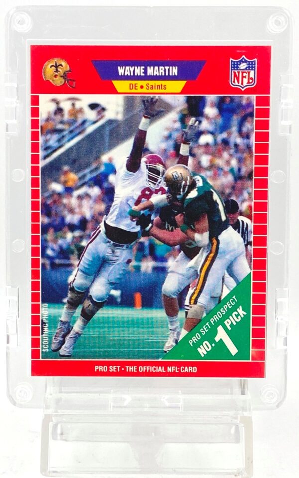 1989 Pro Set #1 Pick Wayne Martin RC #504 (1)