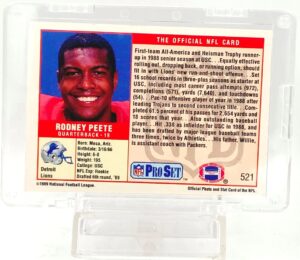 1989 Pro Set 6th Rodney Peete RC #521 (2)