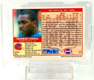 1989 Pro Set-AL Thurman Thomas Card #32 (2)