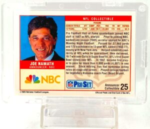 1989 Pro Set-NBC-HOF Joe Namath #25 (2)